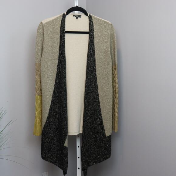 Etro Milano Metallic Knit Drape Cardigan Size 46 (US M/L) - Picture 1 of 3